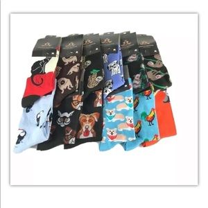 GK Men's Novelty Socks Assorted Colors Designs Mid-Calf Shoe Size 10-13